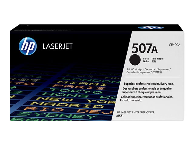 HP 507A - Black - original - LaserJet - toner cartridge (CE400A) - for Color LaserJet Enterprise MFP M575, LaserJet Pro MFP M570