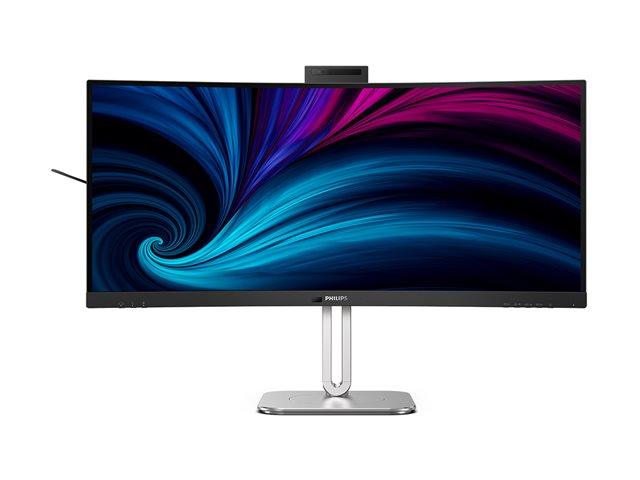 34B2U6603CH 34\" CURVE VA UWQHD 21/9 TB4 USB-C Docking, 4 ms, 3440x1440@120Hz, TB4 3xUSB-C -DP-2xHDMI-DPout-RJ45 & 4xUSB 3.2 & USB-C, Brightness 550 cd/m², S Contrastratio 80M:1, Viewing angle 178°/178°, Windows Hello™ pop-up webcam, KVM, Speakers, He