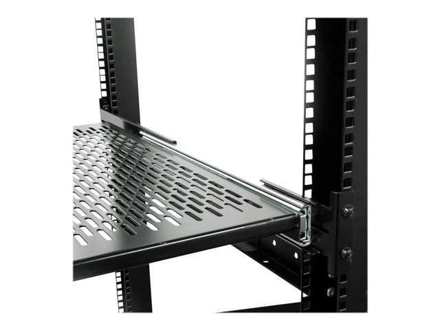 StarTech.com Server Rack Shelf - 2U - 20 to 30in Adjustable Mounting Depth - Vented - Server Rack Cabinet Shelf - 24in Deep - Rack shelf - 1U - 19\" - for P/N: RK1233BKM, RK2433BKM, RK2537BKM, RK3236BKF, RK4236BKB, RK4242BK24, RK4242BK30