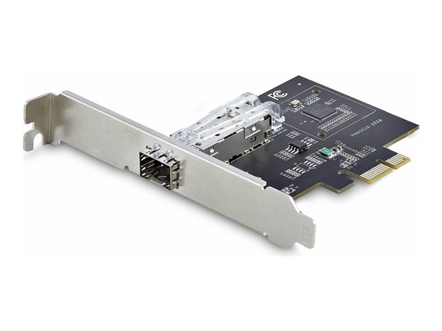 StarTech.com 1-Port GbE SFP Network Card, PCIe 2.1 x1, Intel I210-IS, 1GbE Controller, 1000BASE Copper/Fiber Optic, Single-Port Gigabit Ethernet NIC, Desktop/Server Backplanes - Windows and Linux Compatible (P011GI-NETWORK-CARD) - Network adapter - PCIe 2.0 - Gigabit SFP x 1 - black