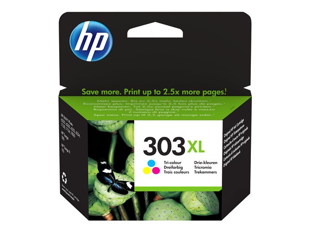 HP 303XL - 10 ml - High Yield - colour (cyan, magenta, yellow) - original - ink cartridge - for ENVY Photo 62XX, Photo 71XX, Photo 78XX, ENVY Inspire 72XX, 79XX