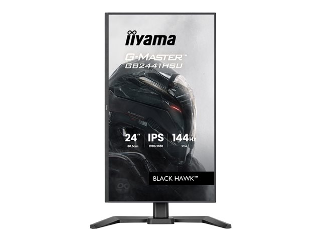 24\"WIDE LCD, G-Master Black Hawk, 1920 x 1080, 144 Hz IPS panel, LED Bl., Freesync,  USB-Hub(2xOut v2.0), Pivot, Height Adjust.(15cm),  350 cd/m², 1500:1 Static Contrast, 80.000.000:1 ACR, Speakers, DisplayPort, HDMI, 1ms(MPRT), Black Tuner (23,8\"VIS