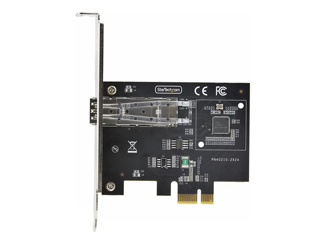 StarTech.com 1-Port GbE SFP Network Card, PCIe 2.1 x1, Intel I210-IS, 1GbE Controller, 1000BASE Copper/Fiber Optic, Single-Port Gigabit Ethernet NIC, Desktop/Server Backplanes - Windows and Linux Compatible (P011GI-NETWORK-CARD) - Network adapter - PCIe 2.0 - Gigabit SFP x 1 - black