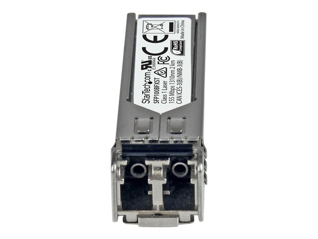 StarTech.com MSA Uncoded Compatible SFP Module, 100BASE-FX, 100MbE Multi Mode (MMF) Fiber Optic Transceiver, 100Mb Ethernet SFP, LC Connector, 2km, 1310nm, DDM, Mini GBIC Module, 100Mbps - Lifetime Warranty (SFP100BFXST) - SFP (mini-GBIC) transceiver module - 100Mb LAN - 100Base-FX - LC multi-mode - up to 2 km - 1310 nm - for P/N: US100A20SFP