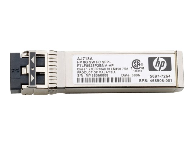HPE Short Range - SFP+ transceiver module - 8Gb Fibre Channel - for HPE SN6720C 64, SN8500C/SN8700C 48, SN8700C 64, StoreFabric SN6610, SN6620C 24