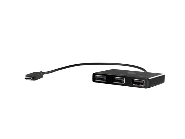 HP USB-C to USB-A - Hub - 3 x SuperSpeed USB 3.0 - desktop - for Elite c640 G3 Chromebook Enterprise, Pavilion Aero Laptop 13-be2075ng