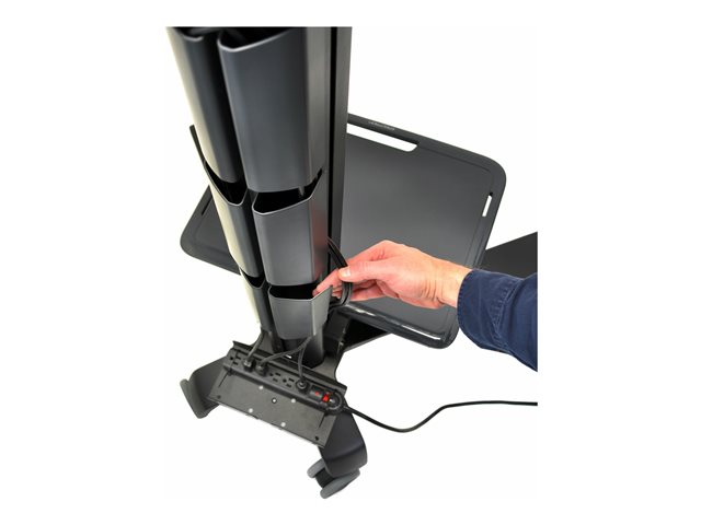 Ergotron Neo-Flex Mobile MediaCenter UHD - Cart - Constant Force Technology - for flat panel - black - screen size: 50\"-80\"