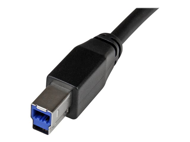 StarTech.com 30ft USB 3.0 USB-A to USB-B Cable - M/M - Active - USB Type-A to USB Type-B Cable - USB 3.1 Gen 1 (5 Gbps) Cable (USB3SAB10M) - USB cable - USB Type B (M) to USB Type A (M) - USB 3.0 - 10 m - molded - black