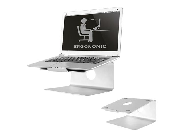 Neomounts NSLS050 - Stand - for notebook - brushed aluminium - silver - screen size: 10\"-17\" - desktop