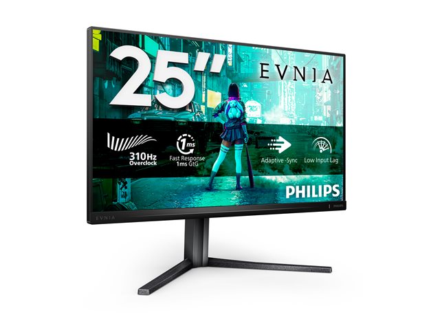 25M2N3200U 25\" FullHD IPS, 0,3 ms, 1920x1080@310Hz, Wid 16/9, DP-2xHDMI, Brightness 450 cd/m², Contrastratio 1000:1, Viewing angle 178°/178°, Speakers, Height adjustment, Pivot, Low blue light