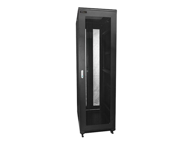 StarTech.com 42U Server Rack Cabinet - 4-Post Adjustable Depth (5.9\" to 36.4\") IT Network Equipment Rack Enclosure with Casters - 2000lbs (RK4236BKB) - Rack cabinet - floor-standing - black - 42U - 19\"