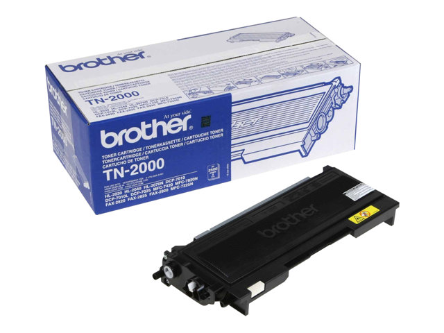 Brother TN2000 - Black - original - toner cartridge - for Brother DCP-7010, DCP-7010L, DCP-7025, MFC-7225n, MFC-7420, MFC-7820N, FAX-2820, 2825