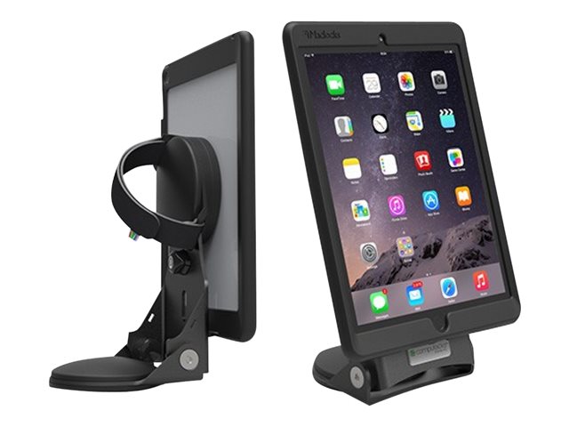Compulocks Universal Tablet Grip and Security Stand - Stand - for tablet - lockable - black - desktop
