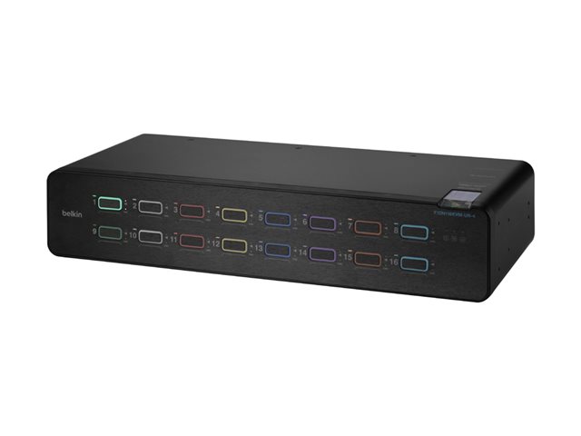 Belkin Universal Secure Single-Head - 2nd Generation - KVM / audio switch - 16 x KVM / audio - 1 local user - desktop - TAA Compliant