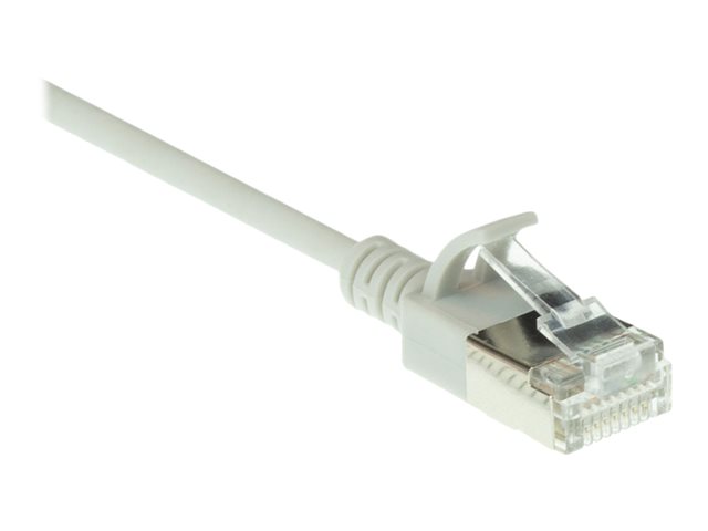Grijze 1.5 meter LSZH U/FTP CAT6A datacenter slimline patchkabel snagless met RJ45 connectoren - PolyBag