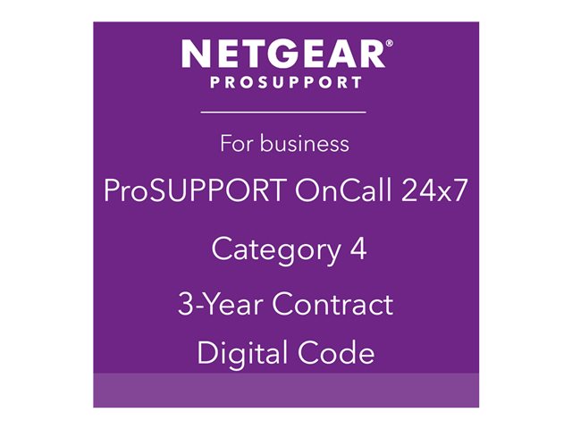 NETGEAR ProSupport OnCall 24x7 Category 4 - Technical support - phone consulting - 24x7 - for NETGEAR M6100-44G3-POE+