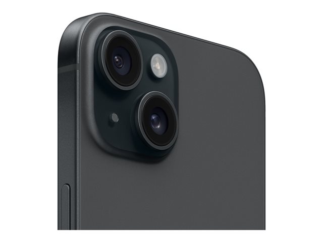 Apple iPhone 15 - 5G smartphone - dual-SIM / Internal Memory 256 GB - OLED display - 6.1\" - 2556 x 1179 pixels - 2x rear cameras 48 MP, 12 MP - front camera 12 MP - black