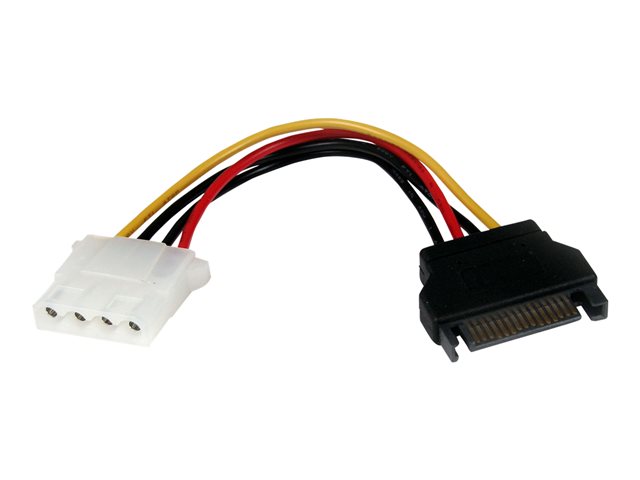 StarTech.com 6in SATA to LP4 Power Cable Adapter - F/M - Power adapter - SATA power (M) to 4 pin internal power (F) - 5.9 in - black - LP4SATAFM6IN - Power adapter - SATA power (M) to 4 PIN internal power (F) - 15 cm - black - for P/N: 25S22M2NGFFR, HSB225S3R, S322M225R, SAT2M2NGFF25, SAT32MSAT257, SATSASBP425