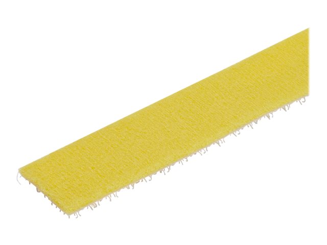StarTech.com 25ft Hook and Loop Roll, Cut-to-Size Reusable Cable Ties, Bulk Industrial Wire Fastener Tape/Adjustable Fabric Wraps Yellow/Resuable Self Gripping Cable Management Straps - Adjustable Loop Ties (HKLP25YW) - Hook & loop fastener - 7.62 m - yellow - for P/N: CABSHF2POST2, HKLP25, HKLP25BL, HKLP25GN, HKLP25RD