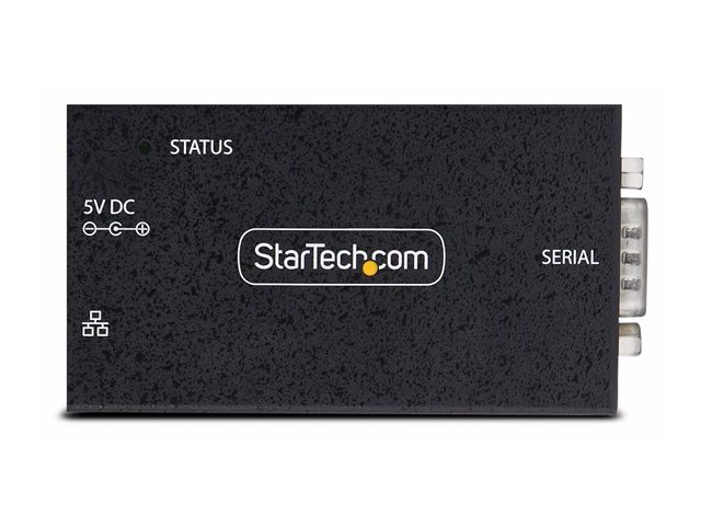 StarTech.com Serial to Ethernet Adapter, IP LAN to RS232 DB9 Converter - Device server - 100Mb LAN, RS-232 - wall / DIN rail mountable - TAA Compliant