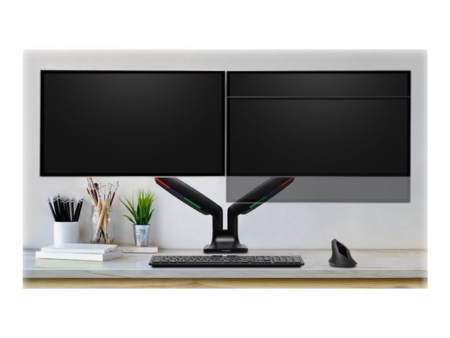 Kensington SmartFit One-Touch Height Adjustable Dual Monitor Arm - Mounting kit - adjustable arm - for 2 monitors - aluminium, plastic, steel - screen size: 13\"-34\" - C-clamp, grommet, desk-mountable