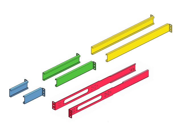 Pair of Fixed Rails 18IN - 39.5IN length
