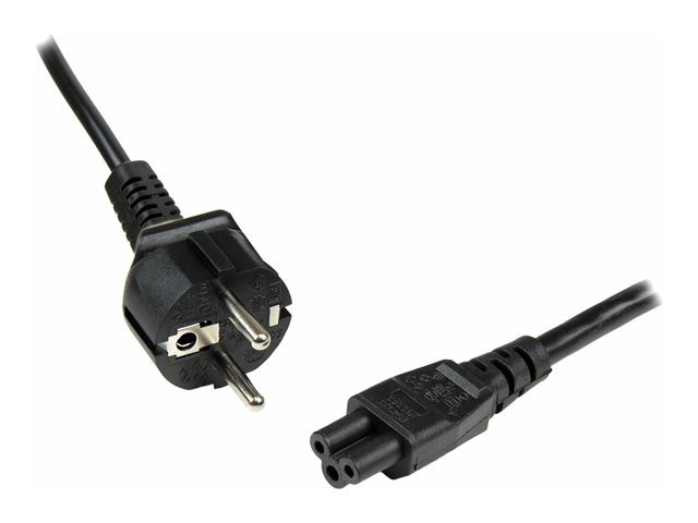 StarTech.com 3m (10ft) Laptop Power Cord, EU Schuko to C5, 2.5A 250V, 18AWG, Notebook / Laptop Replacement AC Cord, Printer/Power Brick Cord, Schuko CEE 7/7 to Clover Leaf IEC 60320 C5 - Laptop Charger Cable (753E-3M-POWER-LEAD) - Power cable - power