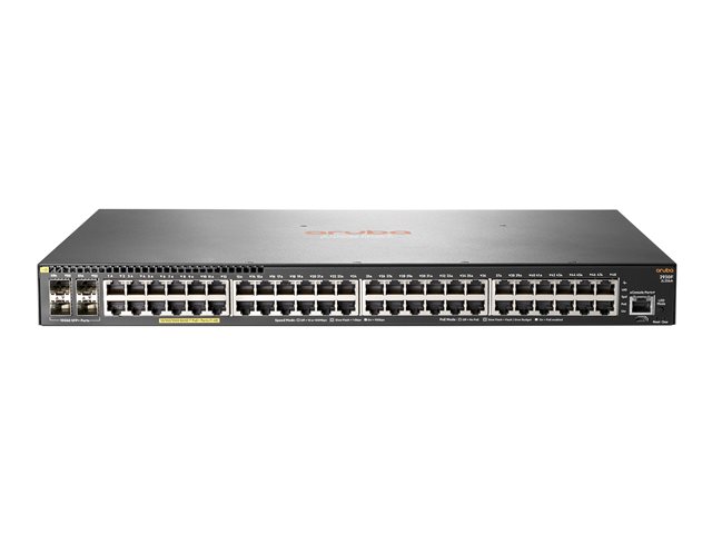 HPE Aruba 2930F 48G PoE+ 4SFP+ - Switch - L3 - Managed - 48 x 10/100/1000 (PoE+) + 4 x 1 Gigabit / 10 Gigabit SFP+ (uplink) - rack-mountable - PoE+ (370 W)