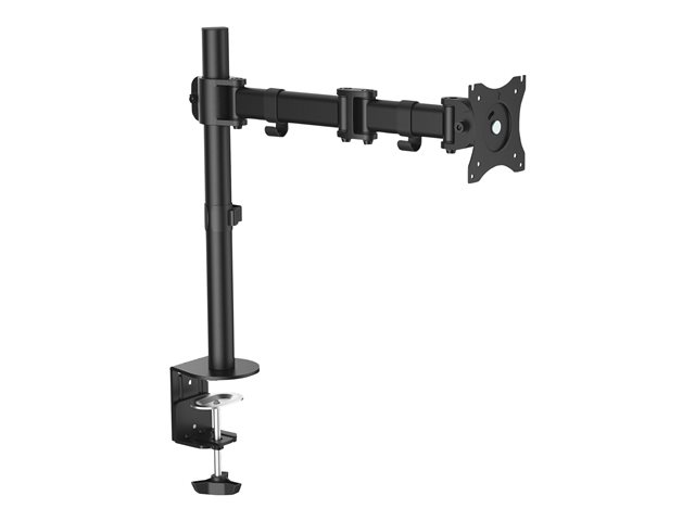 StarTech.com Desk Mount Monitor Arm for up to 34\" VESA Compatible Displays, Articulating Pole Mount with Single Monitor Arm, Ergonomic Height Adjustable, Desk Clamp or Grommet, Black - Small Footprint Design (ARMPIVOTB) - Adjustable arm - for LCD display - steel - screen size: 34\" - for P/N: ARMSTSLG