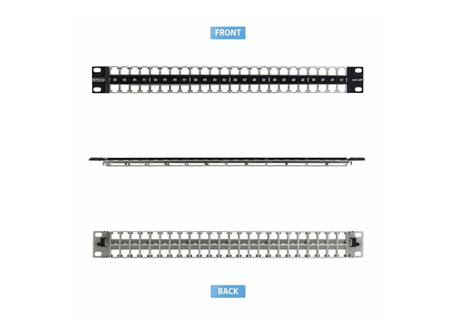 48 Port 1U Blank Keystone Patch Panel