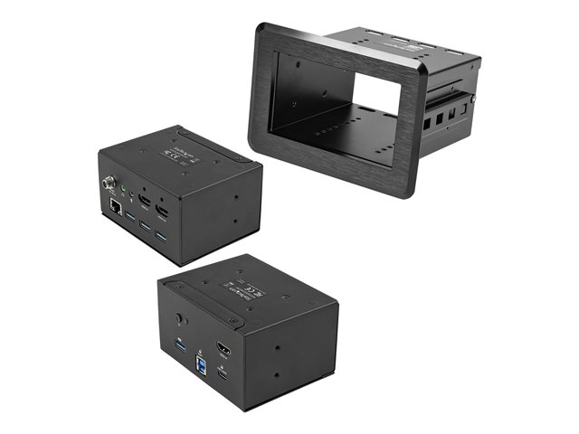 StarTech.com Single-Module Conference Table Connectivity Box-Customizable - Mounting plate - black