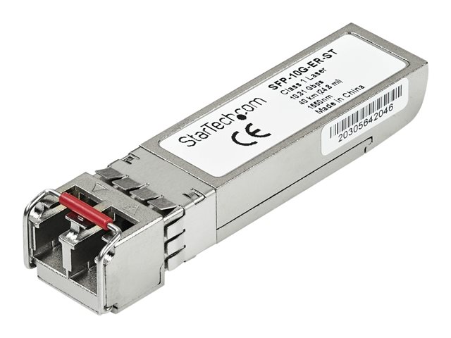 StarTech.com Cisco SFP-10G-ER Compatible SFP+ Module - Lifetime Warranty (SFP10GERST) - SFP+ transceiver module (equivalent to: Cisco SFP-10G-ER) - 10 GigE - 10GBase-ER - LC single-mode - up to 40 km - 1550 nm