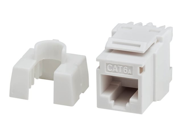 Cat6a 110-Style Punchdown RJ45 KeystoneJack White TAA