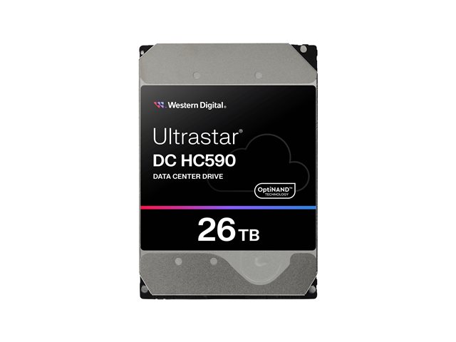 WD Ultrastar DC HC590 - Hard drive - Data Centre - encrypted - 26 TB - internal - 3.5\" - SAS 12Gb/s - 7200 rpm - buffer: 512 MB - Self-Encrypting Drive (SED)