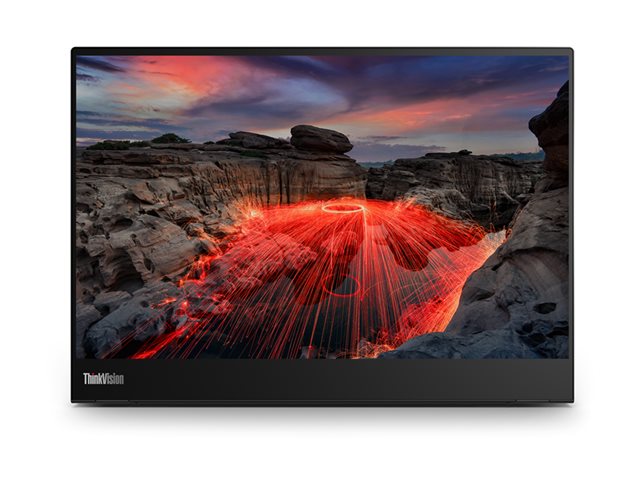 Lenovo ThinkVision M14t Gen 2 - LED monitor - 14\" - portable - touchscreen - 2240 x 1400 - IPS - 300 cd/m² - 1500:1 - 6 ms - 2xUSB-C - raven black