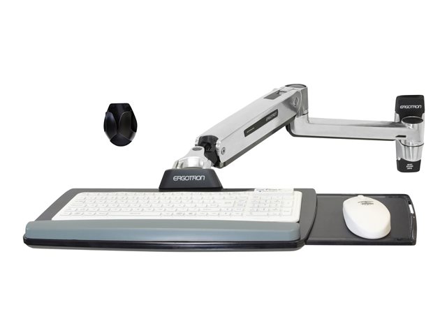 Ergotron LX - Mounting kit (sit-stand arm, extension, base, keyboard tray, slide-out mouse tray, wrist rest, mouse holder) - for keyboard / mouse - polished aluminium - wall-mountable - for P/N: 45-353-026