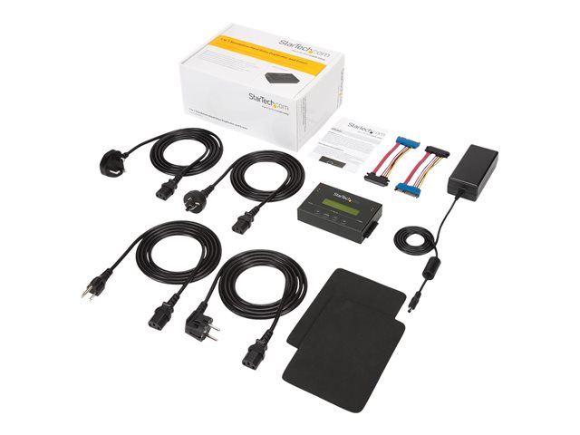 StarTech.com 1:1 Hard Drive Duplicator and Eraser for 2.5\" & 3.5\" SATA HDD SSD - LCD & RS-232 - 14GBpm Duplication Speed - Cloner & Wiper (SATDUP11) - Hard drive duplicator - 2 bays (SATA-600) - for P/N: SVA12M5NA