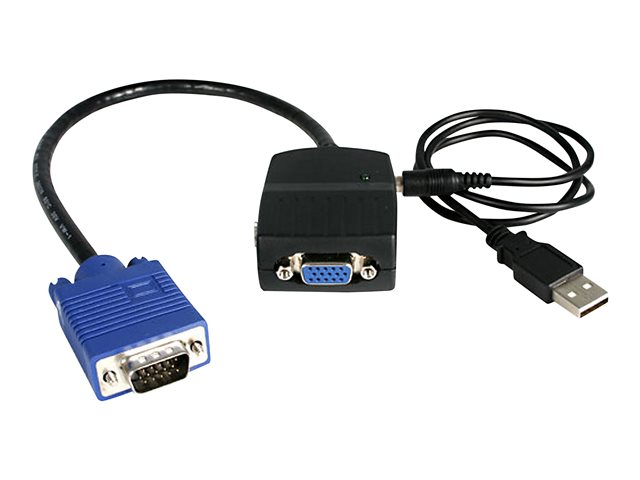 StarTech.com 2 Port VGA Video Splitter - USB Powered - 2048x1536 - VGA Video Monitor Splitter Dual Port (ST122LE) - Video splitter - 2 x VGA - desktop