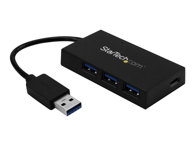 StarTech.com 4 Port USB 3.0 Hub, USB Type-A Hub with 1x USB-C & 3x USB-A Ports (SuperSpeed 5Gbps), USB Bus Powered, USB 3.1/USB 3.2 Gen 1 Adapter Hub, Portable USB Hub for Laptop/Desktop - Windows/macOS/Linux (HB30A3A1CFB) - Hub - 4 x SuperSpeed USB 3.0 - desktop - for P/N: CFASTRWU3C, SDMSDRWU3AC