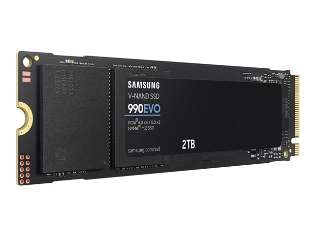 Samsung 990 EVO MZ-V9E2T0BW - SSD - encrypted - 2 TB - internal - M.2 2280 - PCI Express 5.0 x4 (NVMe) - 256-bit AES - TCG Opal Encryption 2.0