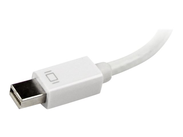 StarTech.com Travel A/V Adapter: 3-in-1 Mini DisplayPort to VGA DVI or HDMI Converter - White (MDP2VGDVHDW) - Video converter - DisplayPort - DVI, HDMI, VGA - white - for Apple MacBook Air