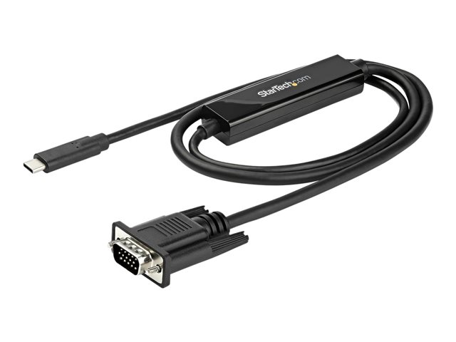 StarTech.com 3ft (1m) USB C to VGA Cable, 1920x1200/1080p USB Type C to VGA Video Active Adapter Cable, Thunderbolt 3 Compatible, Laptop to VGA Monitor/Projector, DP Alt Mode HBR2 Cable - 1m USB-C Video Cable (CDP2VGAMM1MB) - External video adapter - USB-C - VGA - for P/N: TB4CDOCK