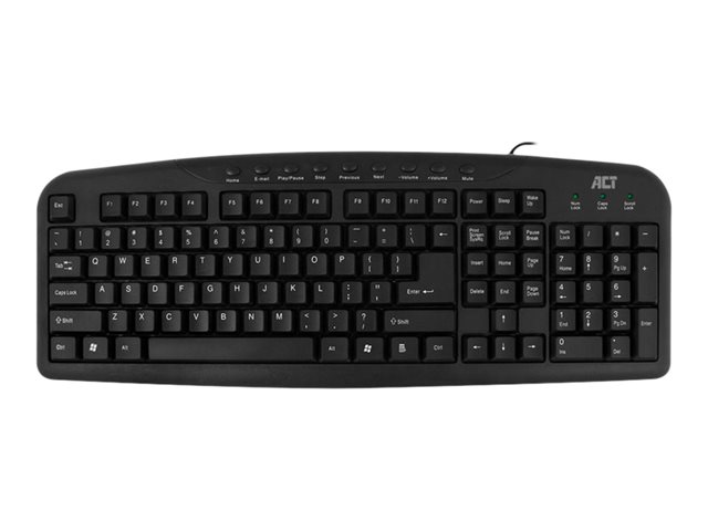 ACT AC5400 - Toetsenpaneel - USB - QWERTY - VS - zwart - doos