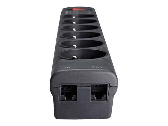 Eaton Protection Strip - Surge protector - AC 220-250 V - 2500 Watt - output connectors: 6 - black