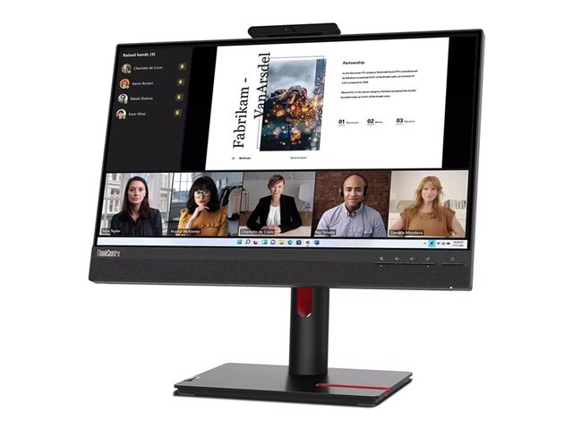 Lenovo ThinkCentre Tiny-in-One 22 Gen 5 - LED monitor - 22\" (21.5\" viewable) - touchscreen - 1920 x 1080 Full HD (1080p) @ 60 Hz - IPS - 250 cd/m² - 1000:1 - 4 ms - HDMI, DisplayPort - speakers - raven black