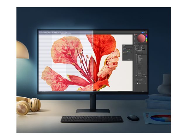 Samsung ViewFinity S7 S32D706EAU - S70D Series - LED monitor - 32\" - 3840 x 2160 4K @ 60 Hz - IPS - 350 cd/m² - 3000:1 - HDR10 - 5 ms - HDMI, DisplayPort - black