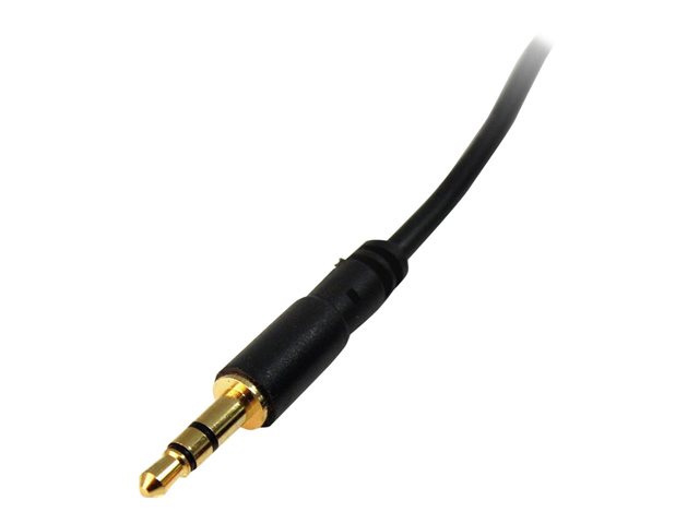 StarTech.com 3.5mm Audio Cable - 3 ft - Slim - M / M - AUX Cable - Male to Male Audio Cable - AUX Cord - Headphone Cable - Auxiliary Cable (MU3MMS) - Audio cable - mini-phone stereo 3.5 mm male to mini-phone stereo 3.5 mm male - 91 cm - black - for P/N: RKCOND17HD, SV231DPU34K, SV431DPDDUA2, SV431DPUA2, USBC2VGCAPRO, UVCHDCAP