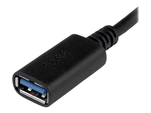 StarTech.com USB-C to USB Adapter - 6in - USB-IF Certified - USB-C to USB-A - USB 3.1 Gen 1 - USB C Adapter - USB Type C (USB31CAADP) - USB adapter - 24 pin USB-C (M) to USB Type A (F) - USB 3.0 - 15.2 cm - black - for P/N: DK31C3HDPD, DK31C3HDPDUE, DKM30CHDPD, DKM30CHDPDUE, PEXUSB312A1C1H, PEXUSB312A2C2V