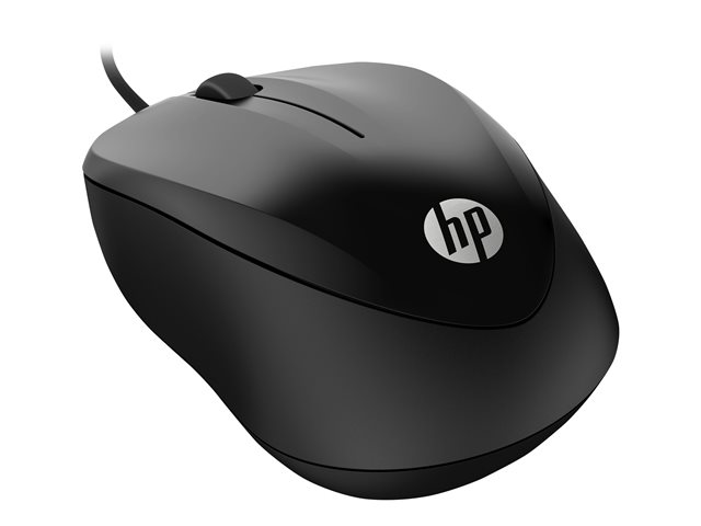HP 1000 - Mouse - right and left-handed - wired - USB - black - for Pavilion 24, 27, 32, 590, 595, TP01