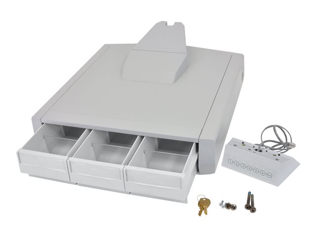 Ergotron SV43 Primary Triple Drawer for LCD Cart - Mounting component (drawer module) - grey, white